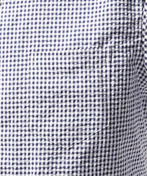 EDIFICE（エディフィス）の「ハンソデ クールマックスギンガムチェック ボタンダウンシャツ（シャツ/ブラウス・メンズ・ダークブルー・44/46/48）」の7枚目の写真