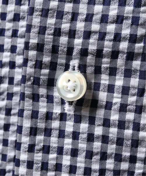 EDIFICE（エディフィス）の「ハンソデ クールマックスギンガムチェック ボタンダウンシャツ（シャツ/ブラウス・メンズ・ダークブルー・44/46/48）」の9枚目の写真