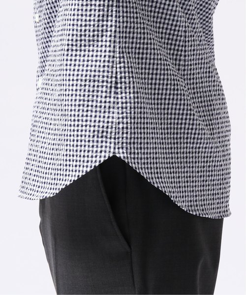 EDIFICE（エディフィス）の「ハンソデ クールマックスギンガムチェック ボタンダウンシャツ（シャツ/ブラウス・メンズ・ダークブルー・44/46/48）」の3枚目の写真