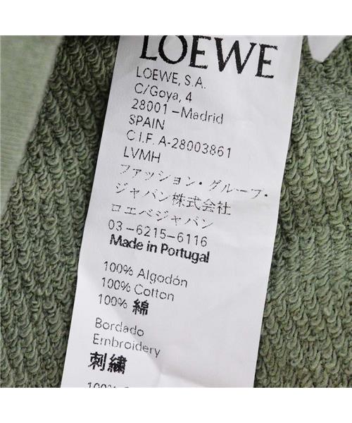 【美品】LOEWE ロゴ刺繍 クルーネック スウェット ブランド古着】アナグラムロゴ刺繍クルーネックスウェット