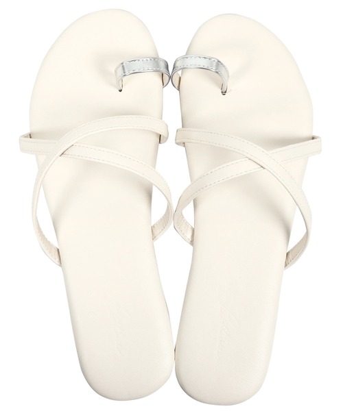 KOBE LETTUCE（コウベレタス）の「サムループクロスフラットサンダル（サンダル・レディース・パイソン/ブラウン/グレイッシュベージュ/ブラック/シルバー/アイボリー/ブラウン系その他/ベージュ系その他/ブラック系その他/その他・S/L/LL/M）」の15枚目の写真