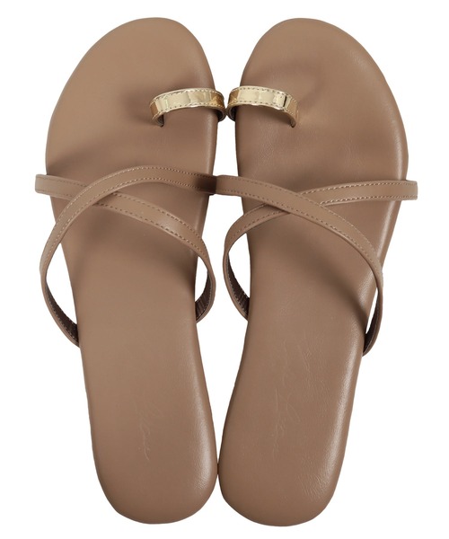 KOBE LETTUCE（コウベレタス）の「サムループクロスフラットサンダル（サンダル・レディース・パイソン/ブラウン/グレイッシュベージュ/ブラック/シルバー/アイボリー/ブラウン系その他/ベージュ系その他/ブラック系その他/その他・S/L/LL/M）」の18枚目の写真