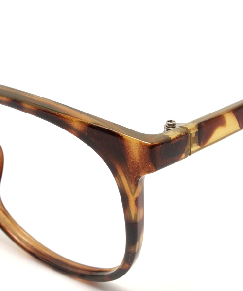 WEGO(ウィゴー)の「WEGO/ウェリントンタイプ(レンズ無し)(メガネ・メンズ・ブラック/ブラウン系その他/イエロー系その他・FREE)」の7枚目の写真