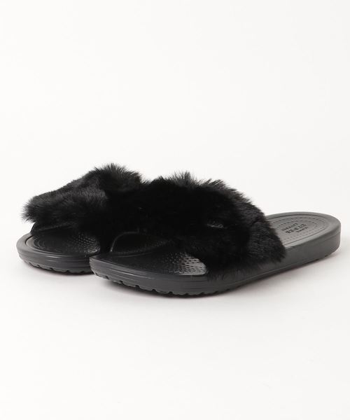 出品予定 crocs クロックス 205968-060 Crocs Sloane Luxe Slide W Black/Black