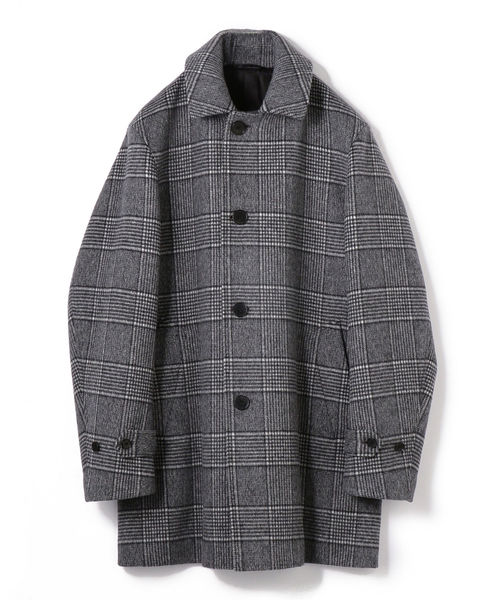 SHIPS（シップス）の「SD: グレンチェック カーコート(ダークグレー