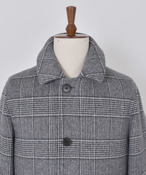 SHIPS（シップス）の「SD: グレンチェック カーコート(ダークグレー