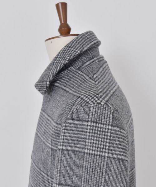 SHIPS（シップス）の「SD: グレンチェック カーコート(ダークグレー