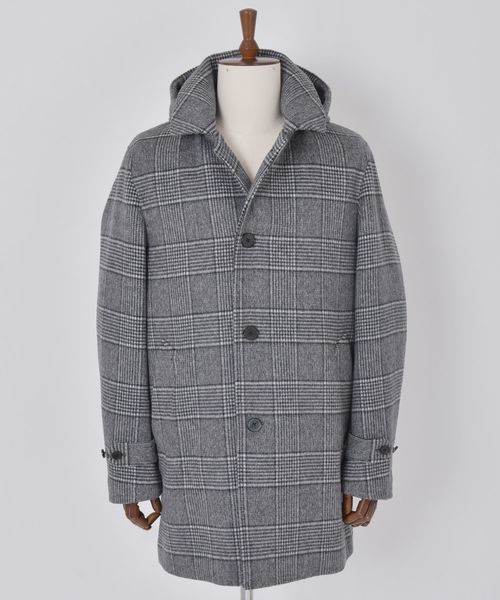 SHIPS（シップス）の「SD: グレンチェック カーコート(ダークグレー