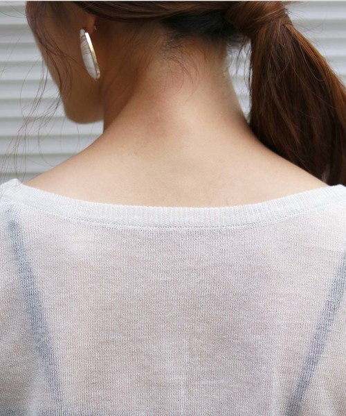 HER CLOSET（ハークローゼット）の「【HERCLOSET】前後2wayシースルーカーディガン（カーディガン/ボレロ・レディース・ブラック/ベージュ/モカ/オートミール・M）」の6枚目の写真