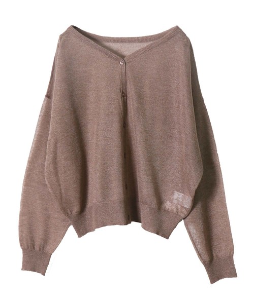 HER CLOSET（ハークローゼット）の「【HERCLOSET】前後2wayシースルーカーディガン（カーディガン/ボレロ・レディース・ブラック/ベージュ/モカ/オートミール・M）」の10枚目の写真