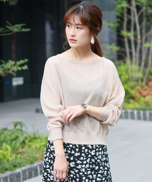 HER CLOSET（ハークローゼット）の「【HERCLOSET】前後2wayシースルーカーディガン（カーディガン/ボレロ・レディース・ブラック/ベージュ/モカ/オートミール・M）」の15枚目の写真