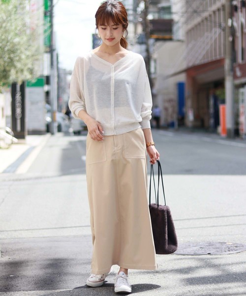 HER CLOSET（ハークローゼット）の「【HERCLOSET】前後2wayシースルーカーディガン（カーディガン/ボレロ・レディース・ブラック/ベージュ/モカ/オートミール・M）」の18枚目の写真