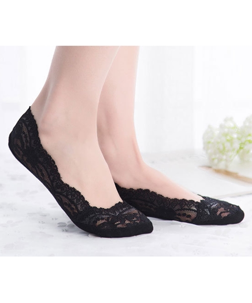 Lace Ladies(レースレディース)の「脱げないずれない滑り止め付き浅型ソックス(ソックス/靴下・レディース・ブラック/ベージュ/ブラウン/ピンク/ホワイト/グレー・FREE)」の16枚目の写真