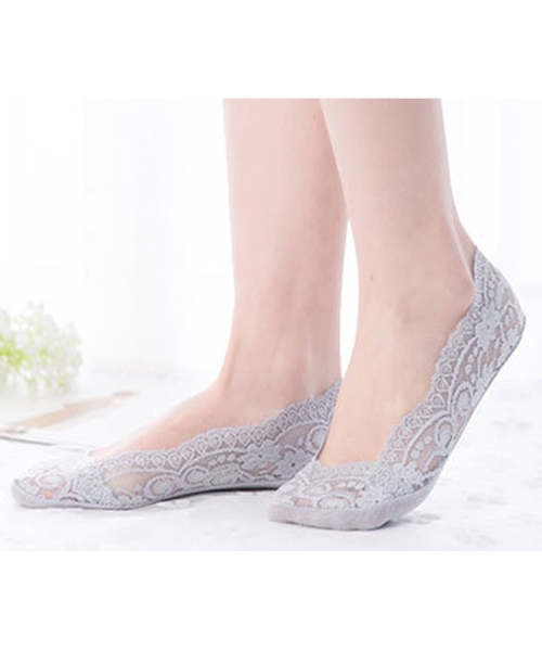 Lace Ladies(レースレディース)の「脱げないずれない滑り止め付き浅型ソックス(ソックス/靴下・レディース・ブラック/ベージュ/ブラウン/ピンク/ホワイト/グレー・FREE)」の22枚目の写真