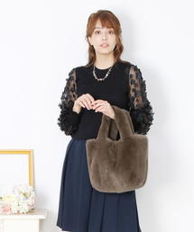 レッキス ファーハンドバッグ