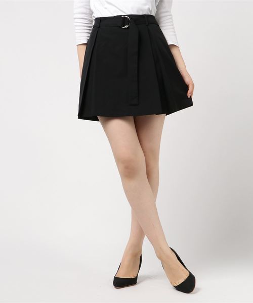 DING（ディング）の「DING/ボックスプリーツスカート（スカート・レディース・ブラック/ベージュ・FREE）」の5枚目の写真