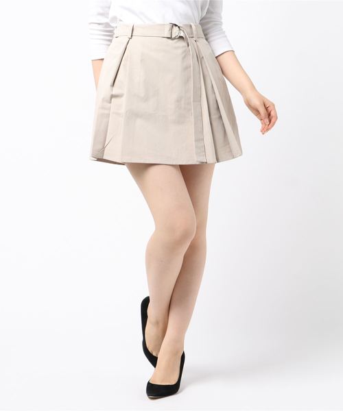 DING（ディング）の「DING/ボックスプリーツスカート（スカート・レディース・ブラック/ベージュ・FREE）」の8枚目の写真