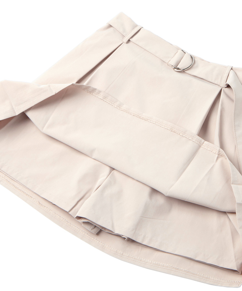 DING（ディング）の「DING/ボックスプリーツスカート（スカート・レディース・ブラック/ベージュ・FREE）」の9枚目の写真