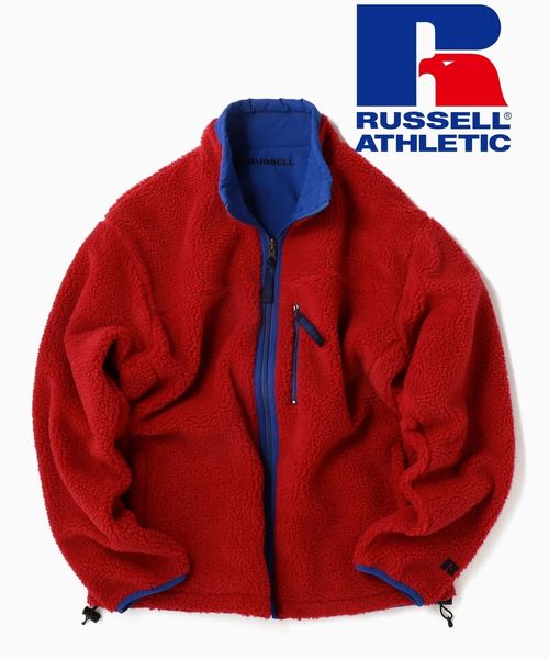 SHIPS（シップス）の「RUSSELL ATHLETIC×SHIPS: ビッグシルエット リバーシブル ボアフリース ブルゾン（ブルゾン・メンズ・ブラック/ライトホワイト/ネイビー/レッド・SMALL/MEDIUM/LARGE）」の14枚目の写真