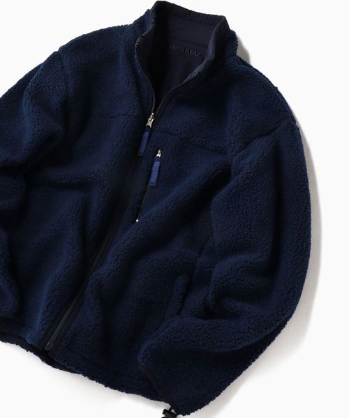 SHIPS（シップス）の「RUSSELL ATHLETIC×SHIPS: ビッグシルエット リバーシブル ボアフリース ブルゾン（ブルゾン・メンズ・ブラック/ライトホワイト/ネイビー/レッド・SMALL/MEDIUM/LARGE）」の17枚目の写真