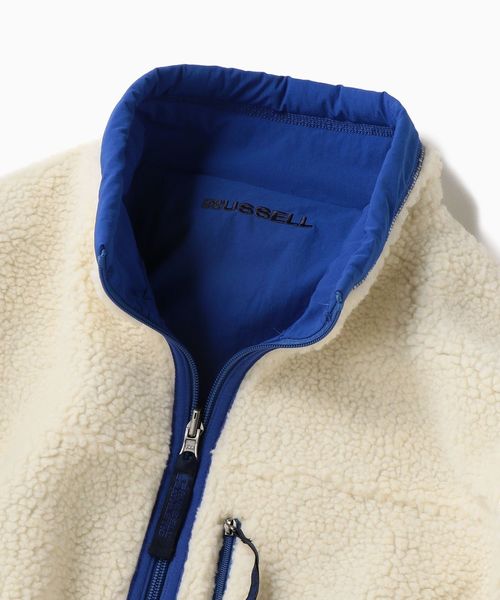 SHIPS（シップス）の「RUSSELL ATHLETIC×SHIPS: ビッグシルエット リバーシブル ボアフリース ブルゾン（ブルゾン・メンズ・ブラック/ライトホワイト/ネイビー/レッド・SMALL/MEDIUM/LARGE）」の20枚目の写真