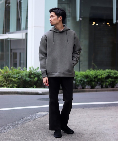 417 EDIFICE（フォーワンセブンエディフィス）の「ダンボールプルオーバーパーカー（パーカー・メンズ・ブラック/チャコールグレー/ベージュ/レッド・SMALL/MEDIUM/LARGE）」の7枚目の写真