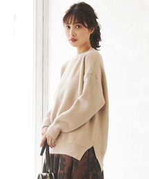 KOBE LETTUCE | クルーネックスリットニットトップス(ニット/セーター)