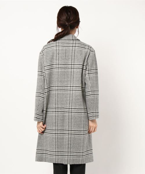 Doux archives（ドゥアルシーヴ）の「チェックチェスターコート（チェスターコート・レディース・グレー/キャメル・MEDIUM）」の3枚目の写真