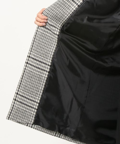 Doux archives（ドゥアルシーヴ）の「チェックチェスターコート（チェスターコート・レディース・グレー/キャメル・MEDIUM）」の5枚目の写真