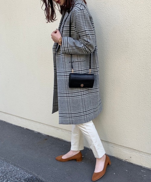 Doux archives（ドゥアルシーヴ）の「チェックチェスターコート（チェスターコート・レディース・グレー/キャメル・MEDIUM）」の7枚目の写真