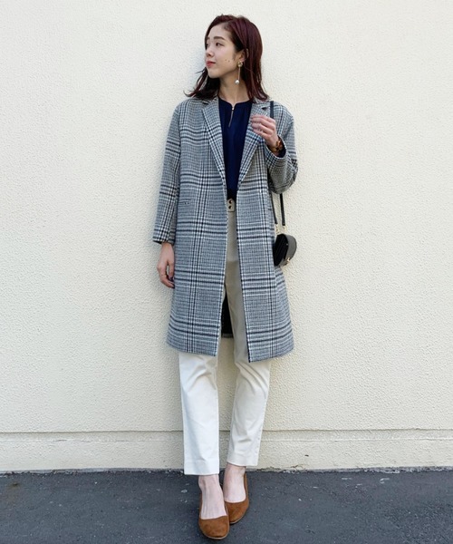 Doux archives（ドゥアルシーヴ）の「チェックチェスターコート（チェスターコート・レディース・グレー/キャメル・MEDIUM）」の12枚目の写真