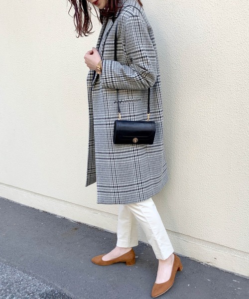 Doux archives（ドゥアルシーヴ）の「チェックチェスターコート（チェスターコート・レディース・グレー/キャメル・MEDIUM）」の11枚目の写真