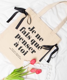 WEGO | WEGO/サイドリボンキャンバストートバッグ(トートバッグ)