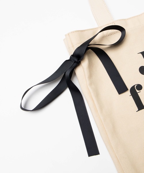WEGO（ウィゴー）の「WEGO/サイドリボンキャンバストートバッグ（トートバッグ・レディース・ブラック/その他1/その他2・FREE）」の17枚目の写真