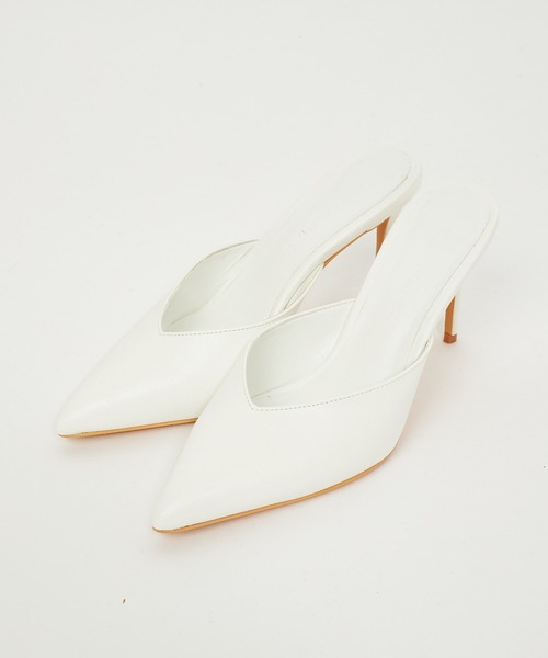 SPIRALGIRL(スパイラルガール)の「JuicyColorポインテッドミュール(パンプス・レディース・オレンジ/ピンク/ブラック/ホワイト/ホワイト系その他/カーキ・M/L)」の2枚目の写真