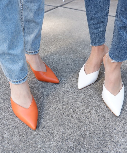 SPIRALGIRL(スパイラルガール)の「JuicyColorポインテッドミュール(パンプス・レディース・オレンジ/ピンク/ブラック/ホワイト/ホワイト系その他/カーキ・M/L)」の16枚目の写真