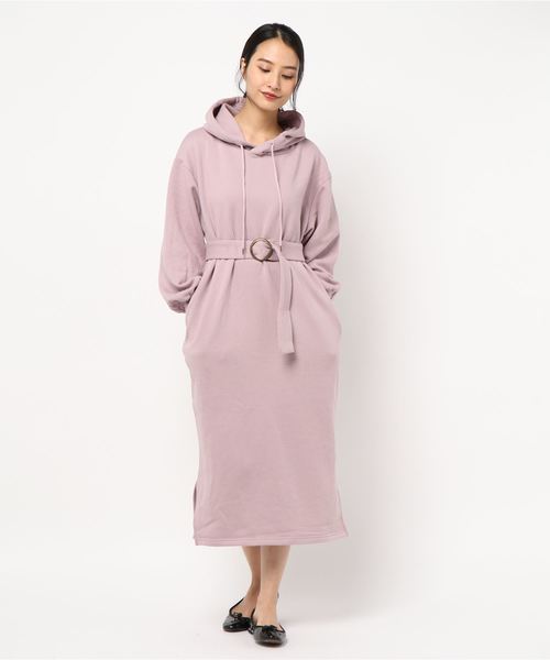 Fleece Hoodie Long Op R フリースパーカーロングワンピース ワンピース Rienda リエンダ のファッション通販 Zozotown