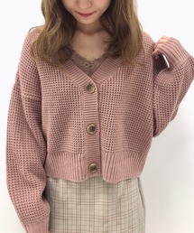 ワッフルカーディガン