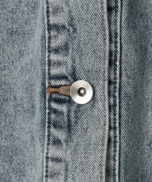 VENCEEXCHANGE（ヴァンスエクスチェンジ）の「ルーズビックGジャン（デニムジャケット・レディース・オフホワイト/ブラック/スカイブルー・M）」の9枚目の写真