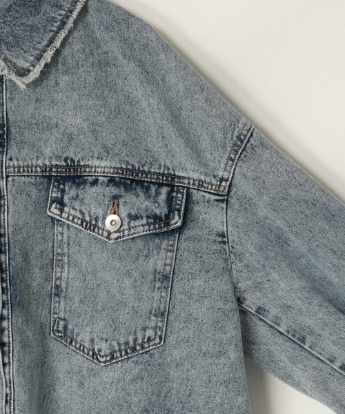 VENCEEXCHANGE（ヴァンスエクスチェンジ）の「ルーズビックGジャン（デニムジャケット・レディース・オフホワイト/ブラック/スカイブルー・M）」の12枚目の写真