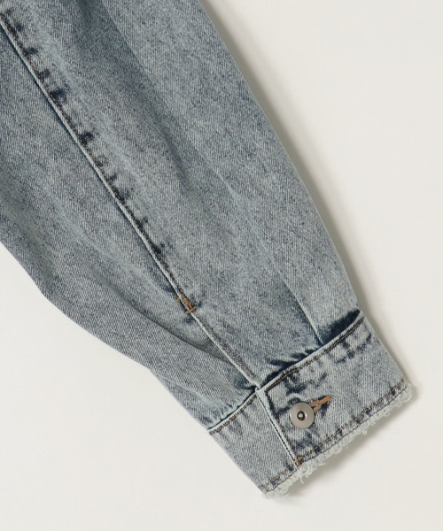 VENCEEXCHANGE（ヴァンスエクスチェンジ）の「ルーズビックGジャン（デニムジャケット・レディース・オフホワイト/ブラック/スカイブルー・M）」の11枚目の写真