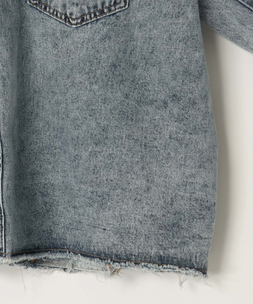 VENCEEXCHANGE（ヴァンスエクスチェンジ）の「ルーズビックGジャン（デニムジャケット・レディース・オフホワイト/ブラック/スカイブルー・M）」の8枚目の写真