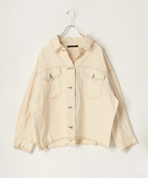 VENCEEXCHANGE（ヴァンスエクスチェンジ）の「ルーズビックGジャン（デニムジャケット・レディース・オフホワイト/ブラック/スカイブルー・M）」の17枚目の写真