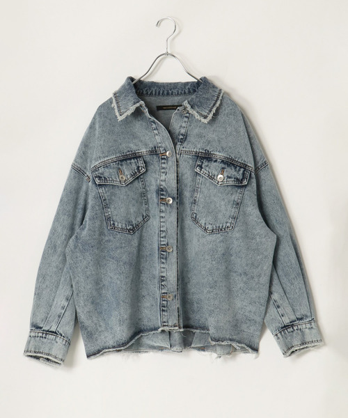 VENCEEXCHANGE（ヴァンスエクスチェンジ）の「ルーズビックGジャン（デニムジャケット・レディース・オフホワイト/ブラック/スカイブルー・M）」の15枚目の写真