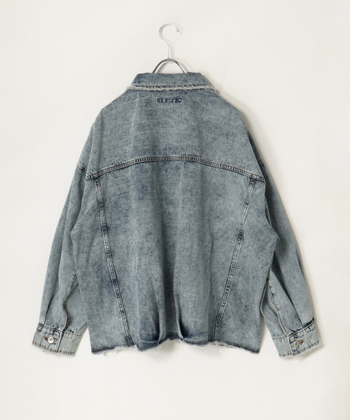 VENCEEXCHANGE（ヴァンスエクスチェンジ）の「ルーズビックGジャン（デニムジャケット・レディース・オフホワイト/ブラック/スカイブルー・M）」の14枚目の写真