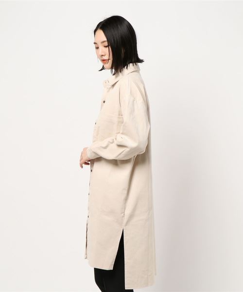 My shawty(マイシャウティー)の「corduroy shirt jacket(その他アウター・レディース・アイボリー/キャメル・FREE)」の3枚目の写真