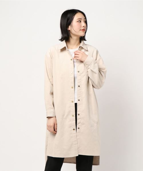 My shawty(マイシャウティー)の「corduroy shirt jacket(その他アウター・レディース・アイボリー/キャメル・FREE)」の8枚目の写真