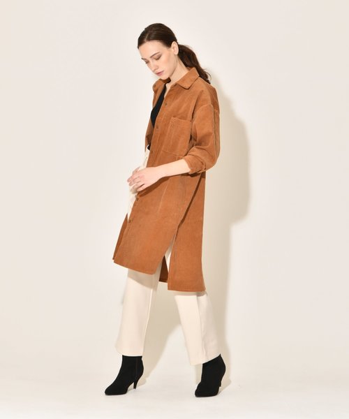 My shawty(マイシャウティー)の「corduroy shirt jacket(その他アウター・レディース・アイボリー/キャメル・FREE)」の6枚目の写真