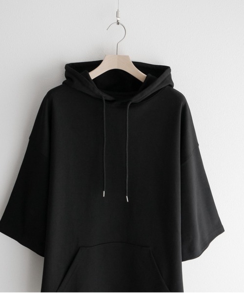 Loose Hoodie Short トップス Sleeve Tee Tee Hoodie ルーズフーディーハーフスリーブt Tシャツ カットソー Remer リメール のファッション