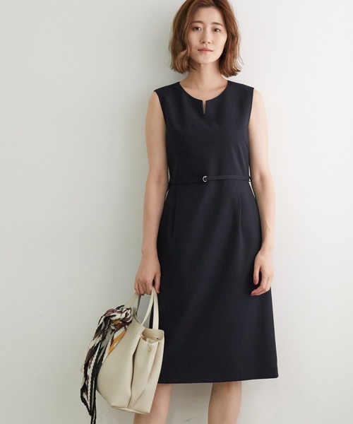 セットアップ対応 麻調キーネックノースリーブワンピース ワンピース Rope Picnic ロペピクニック のファッション通販 Zozotown